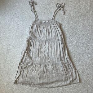 Abercrombie & Fitch Light Beige Smocked Top